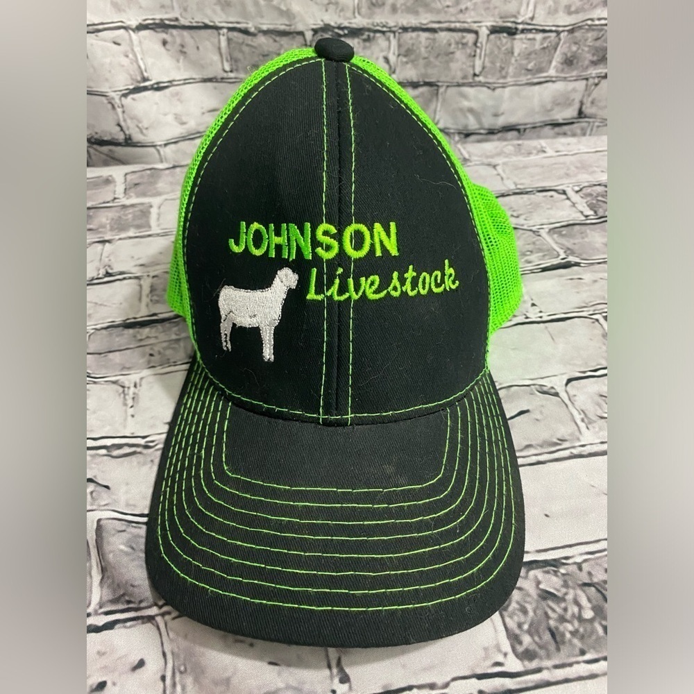 Johnson Livestock Wheatland Wyoming Mens Farmer Trucker Hat